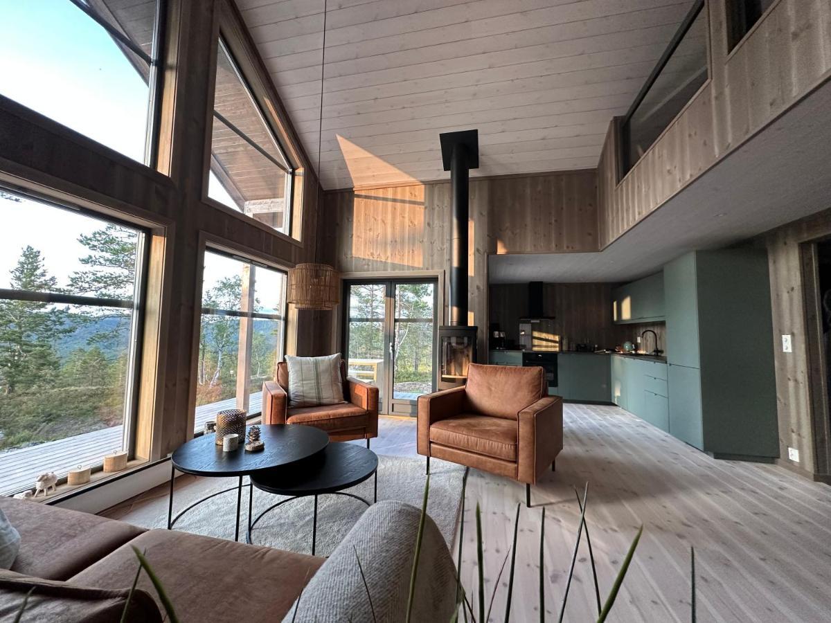 Modern Northern Lights Cabin Drangedal Exterior foto