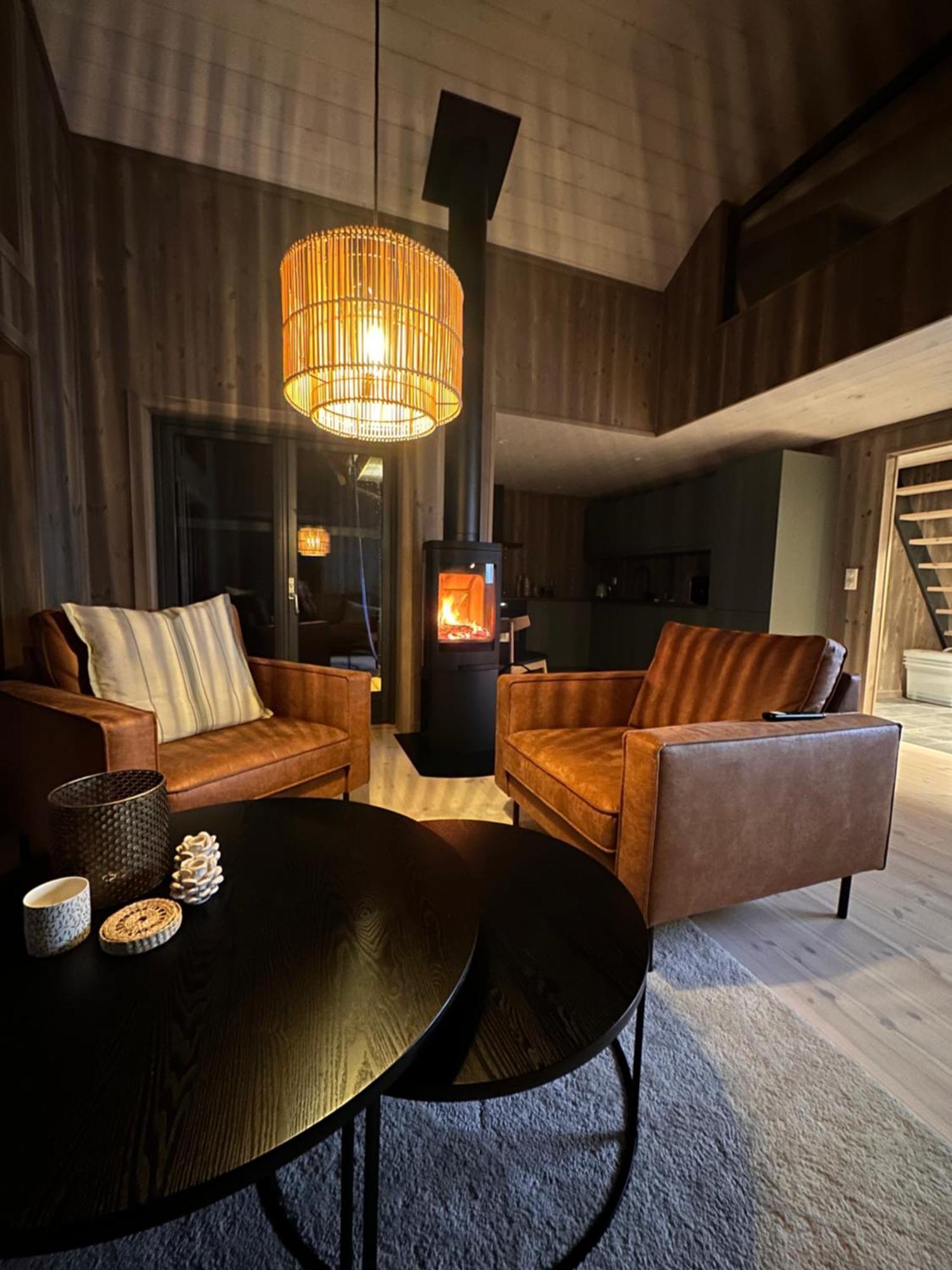 Modern Northern Lights Cabin Drangedal Exterior foto