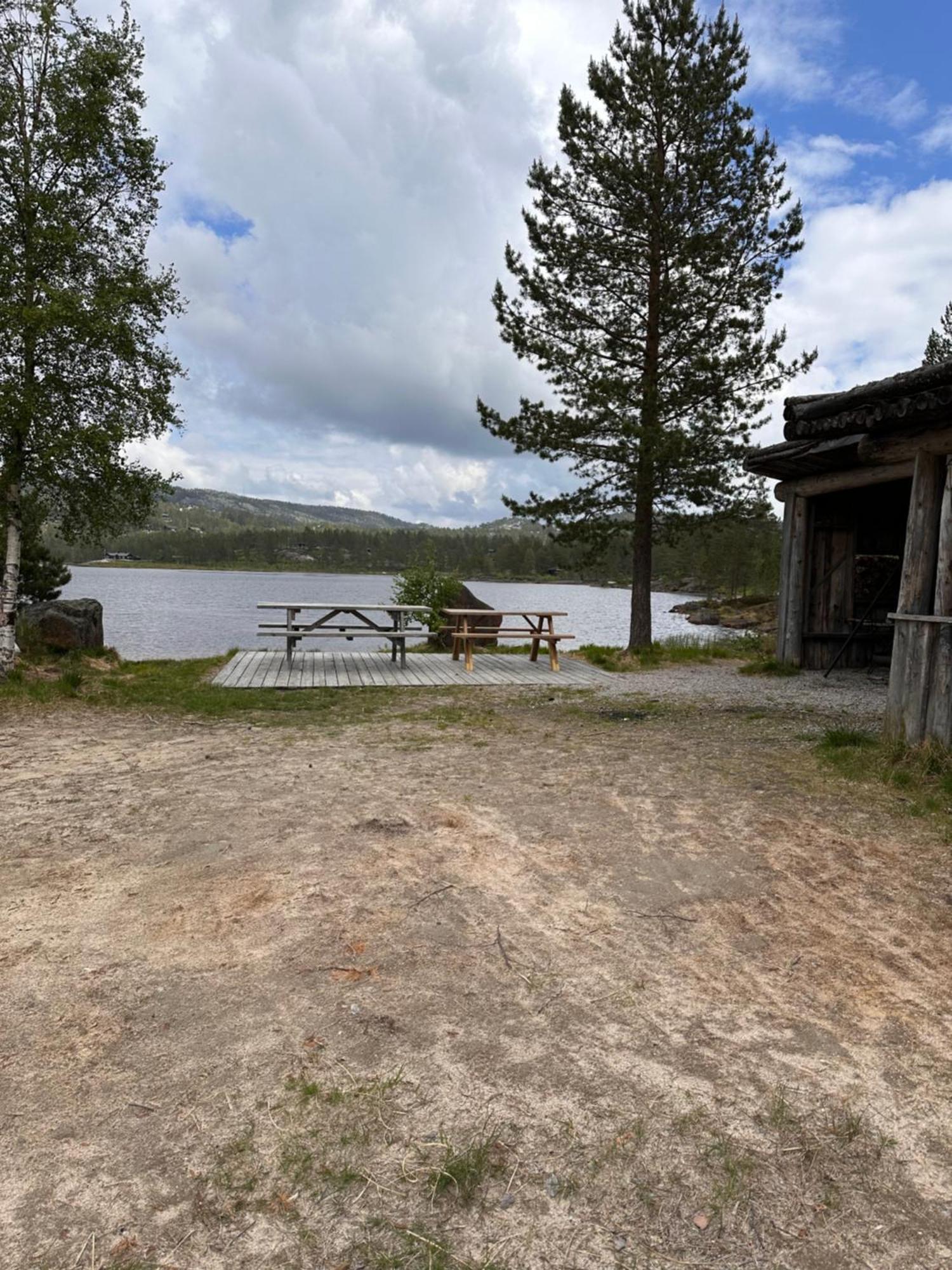 Modern Northern Lights Cabin Drangedal Exterior foto