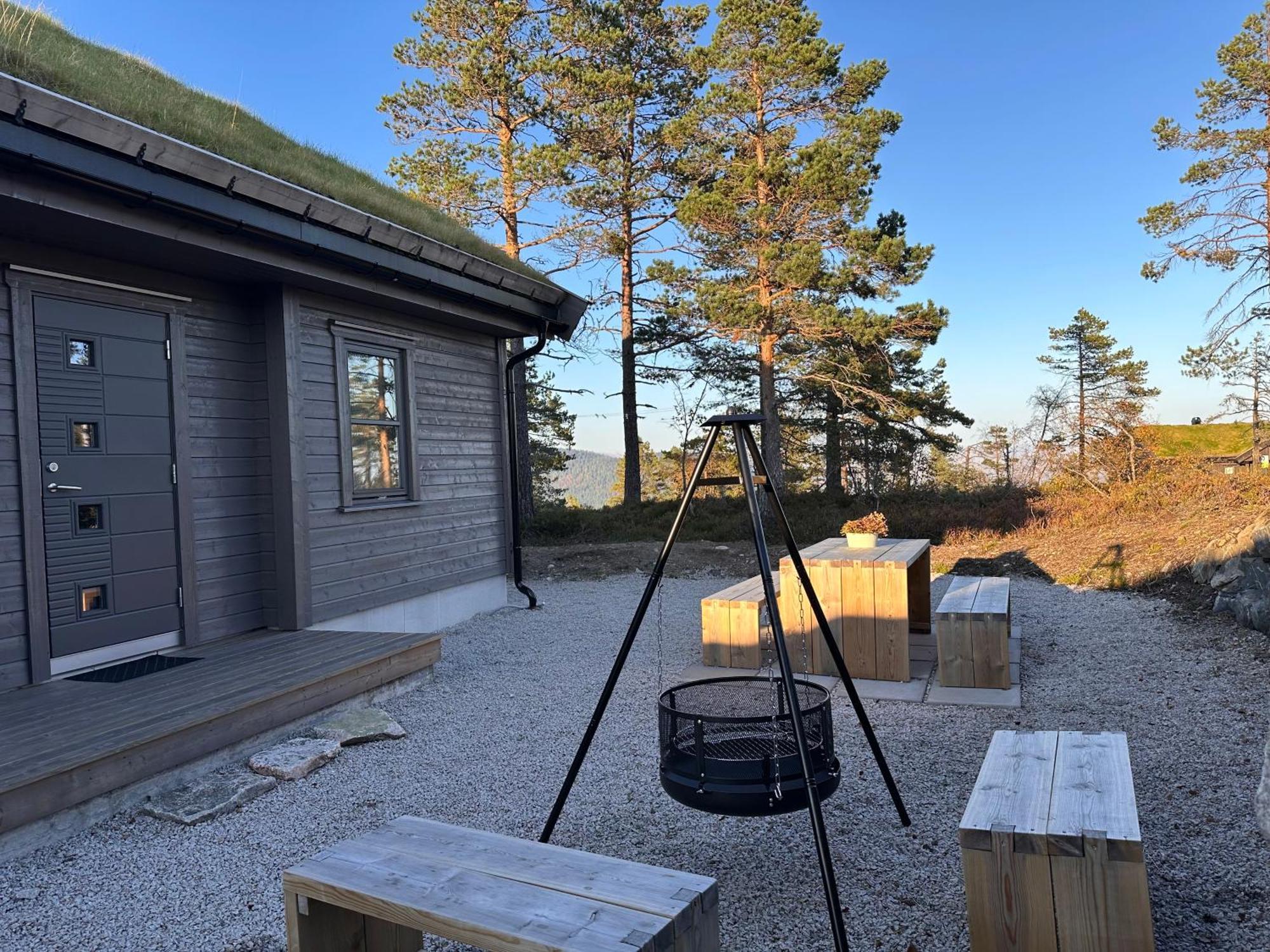 Modern Northern Lights Cabin Drangedal Exterior foto