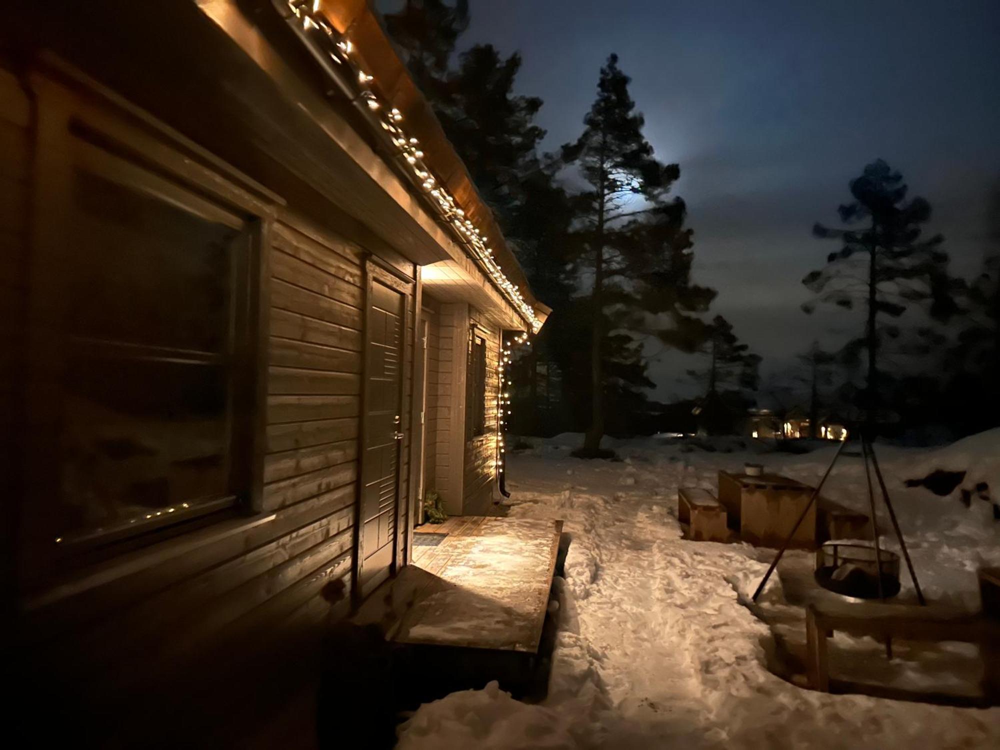 Modern Northern Lights Cabin Drangedal Exterior foto
